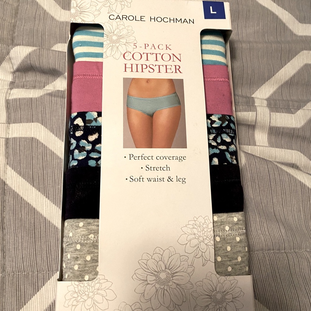 New Women’s 5 pack cotton hipster panties